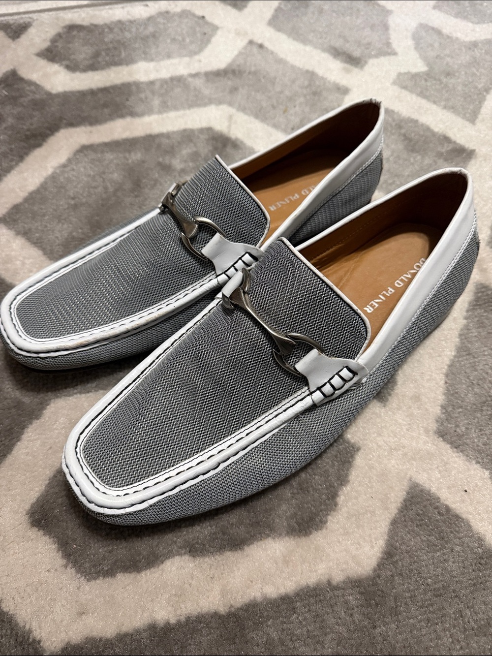 Donald Pliner Men’s 10.5 nylon & leather loafers / NWOB